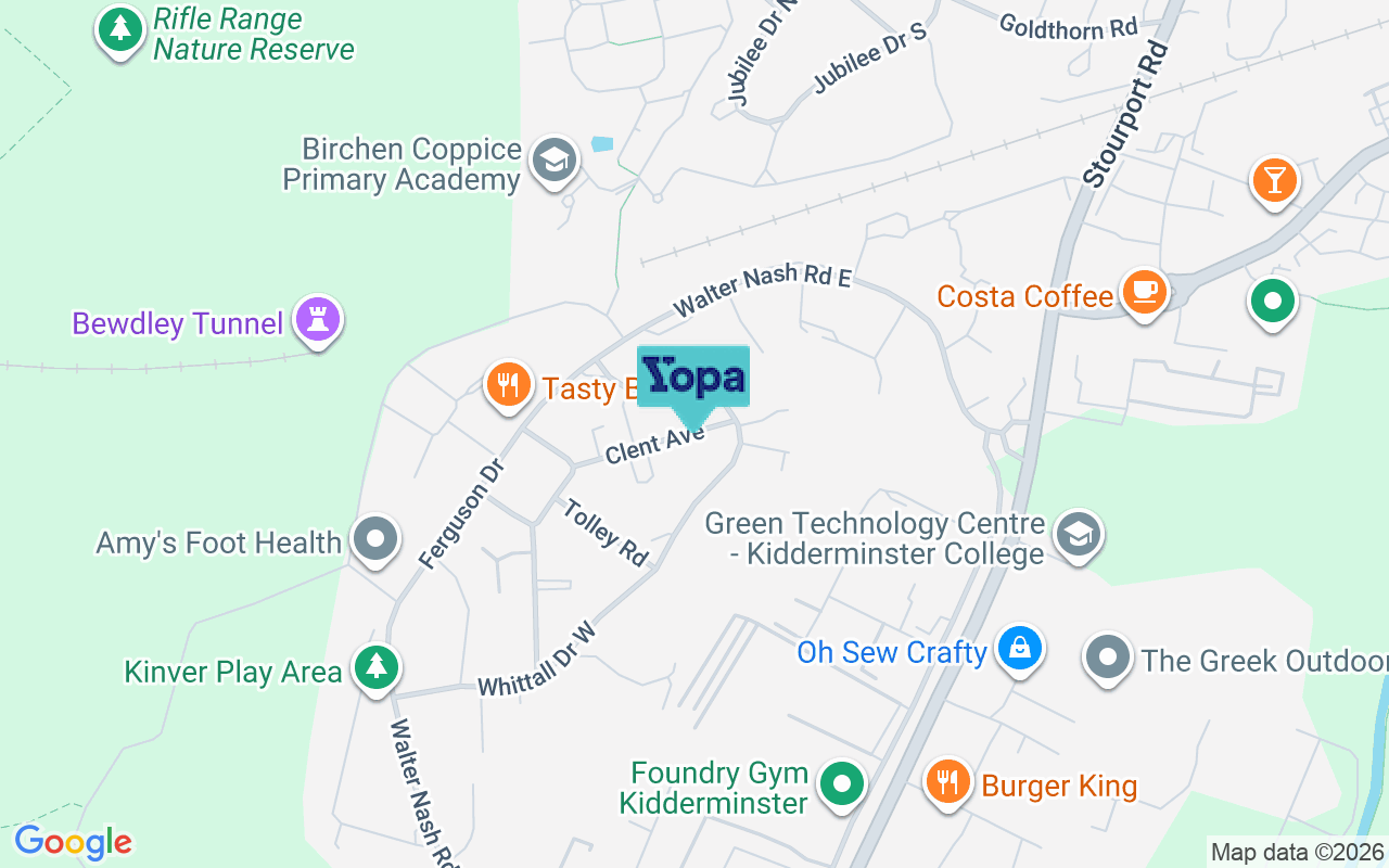 Map showing the location of DY11 7EH