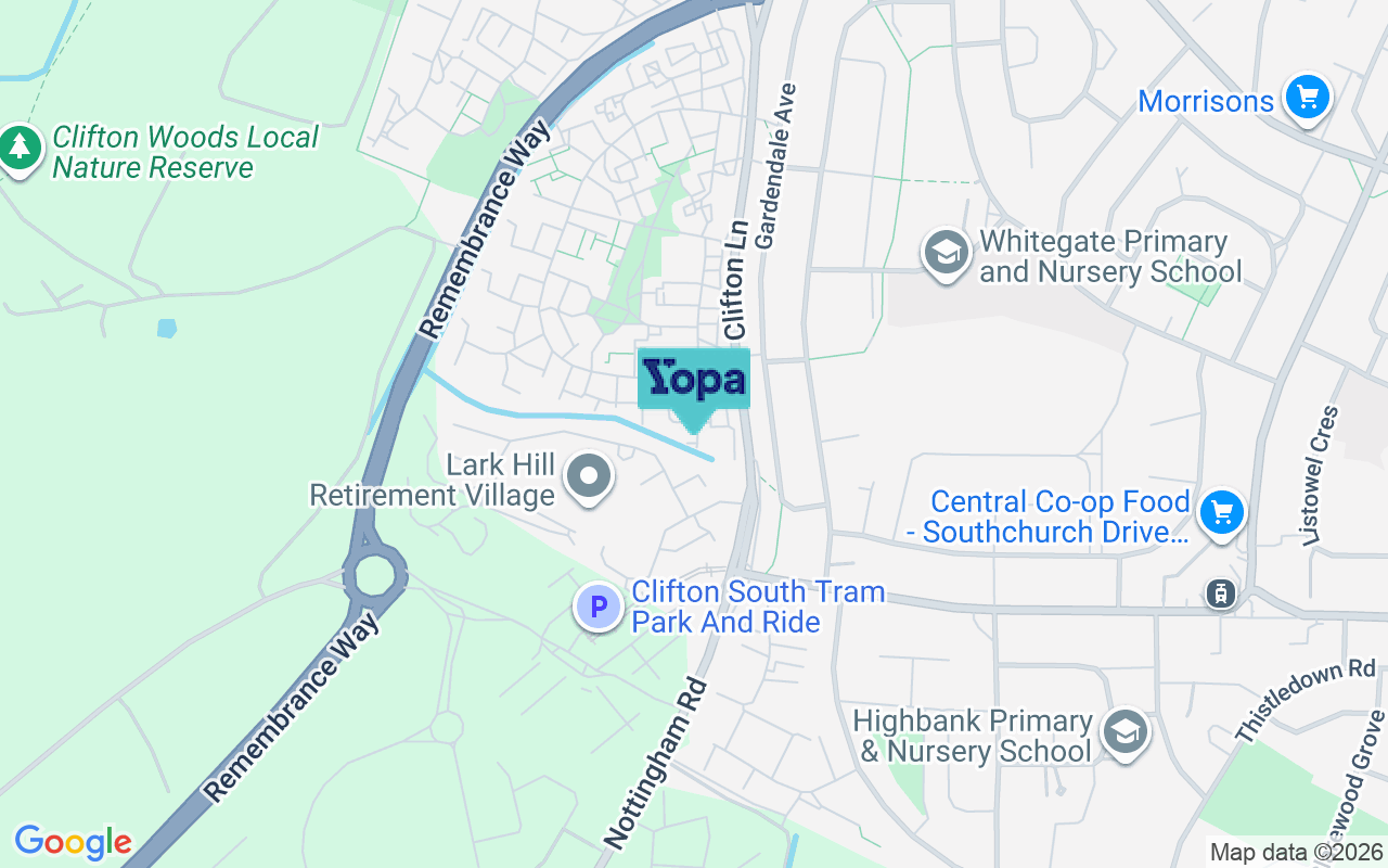 Map showing the location of NG11 8QH