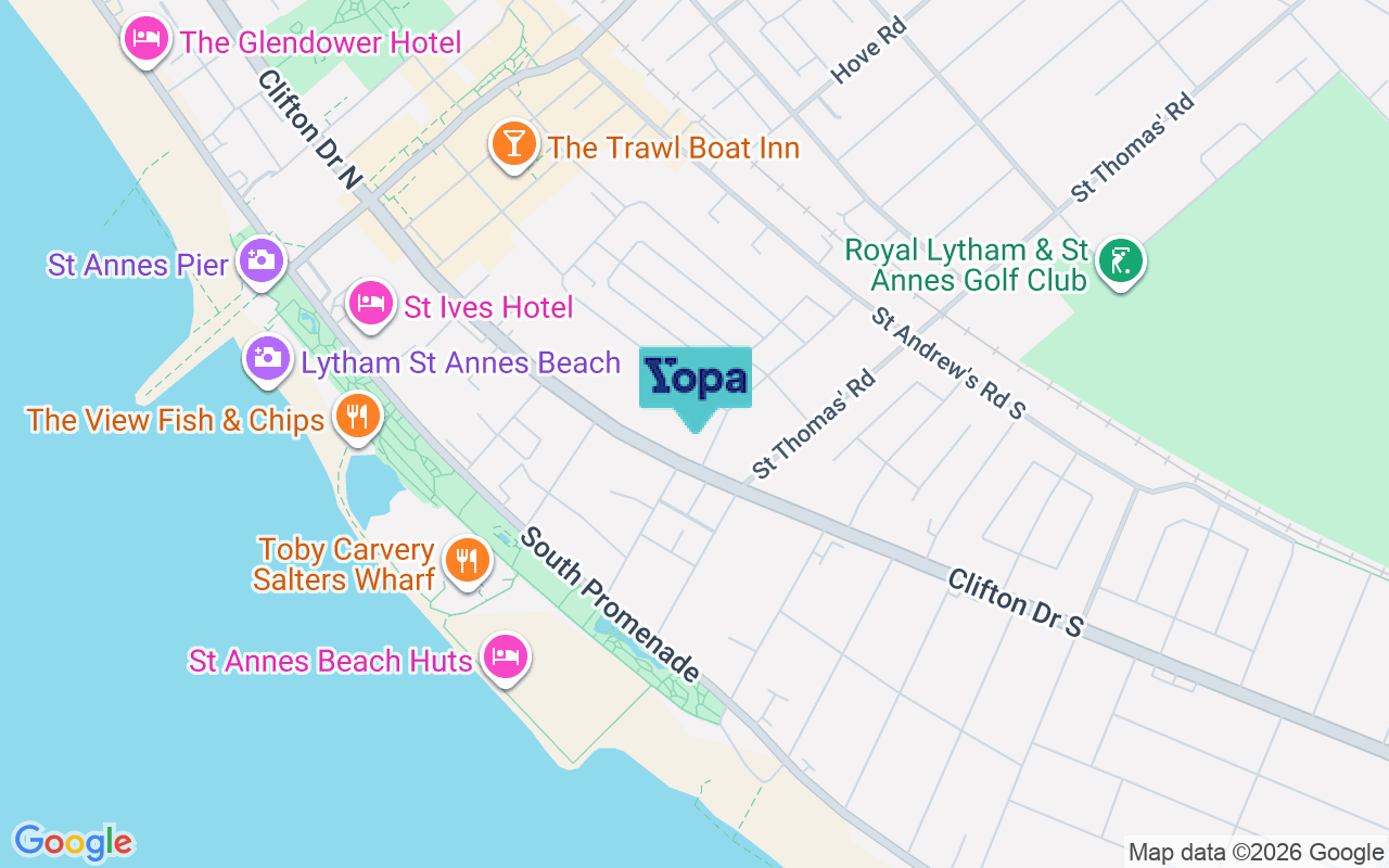 Map showing the location of FY8 1PQ