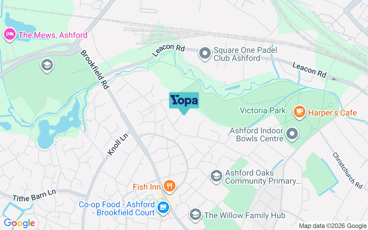 Map showing the location of TN23 4XE