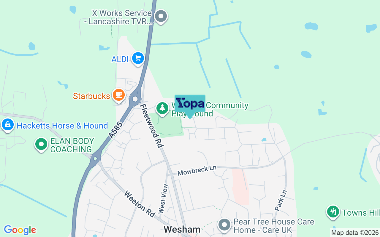 Map showing the location of PR4 3JL