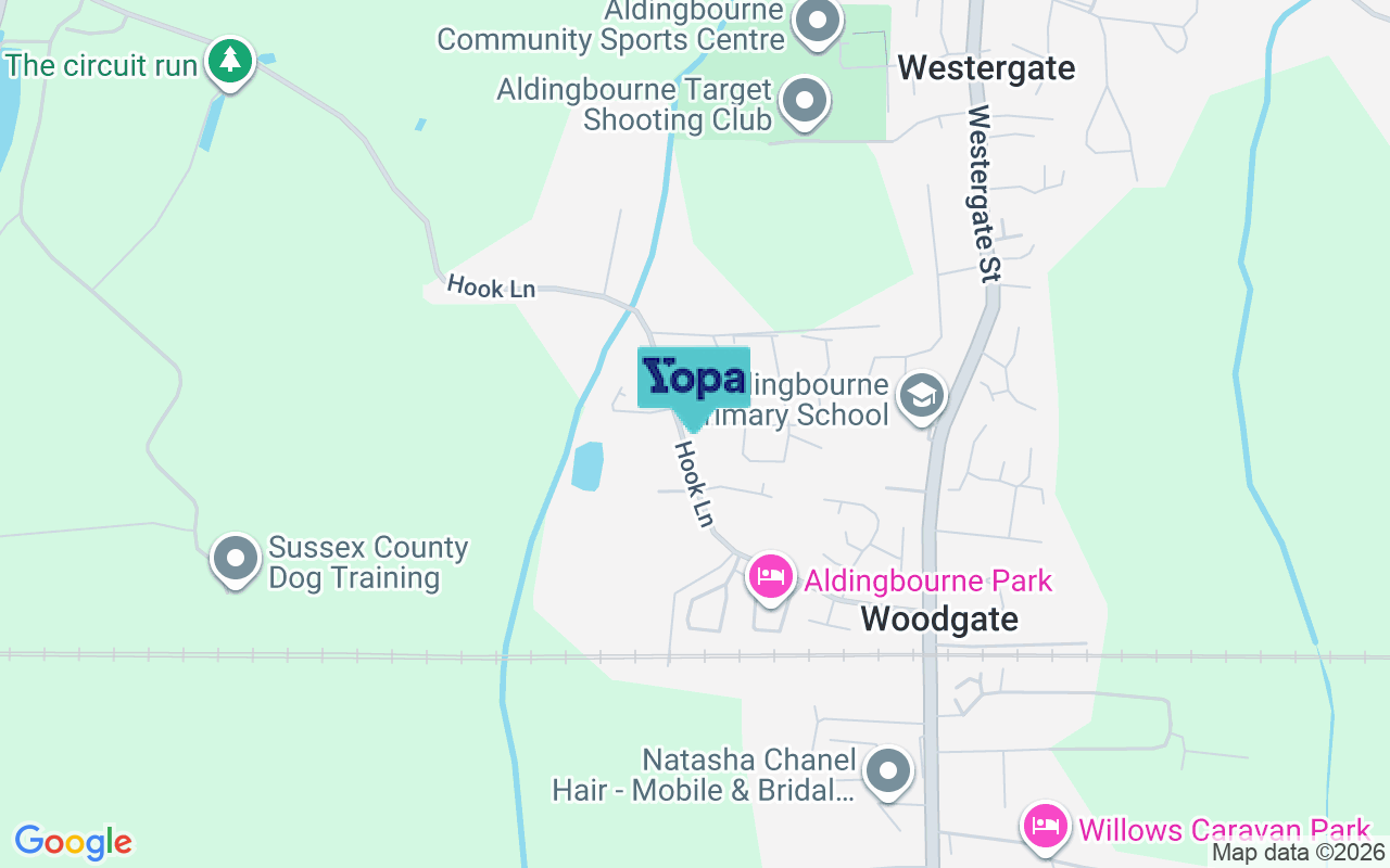 Map showing the location of PO20 3TE
