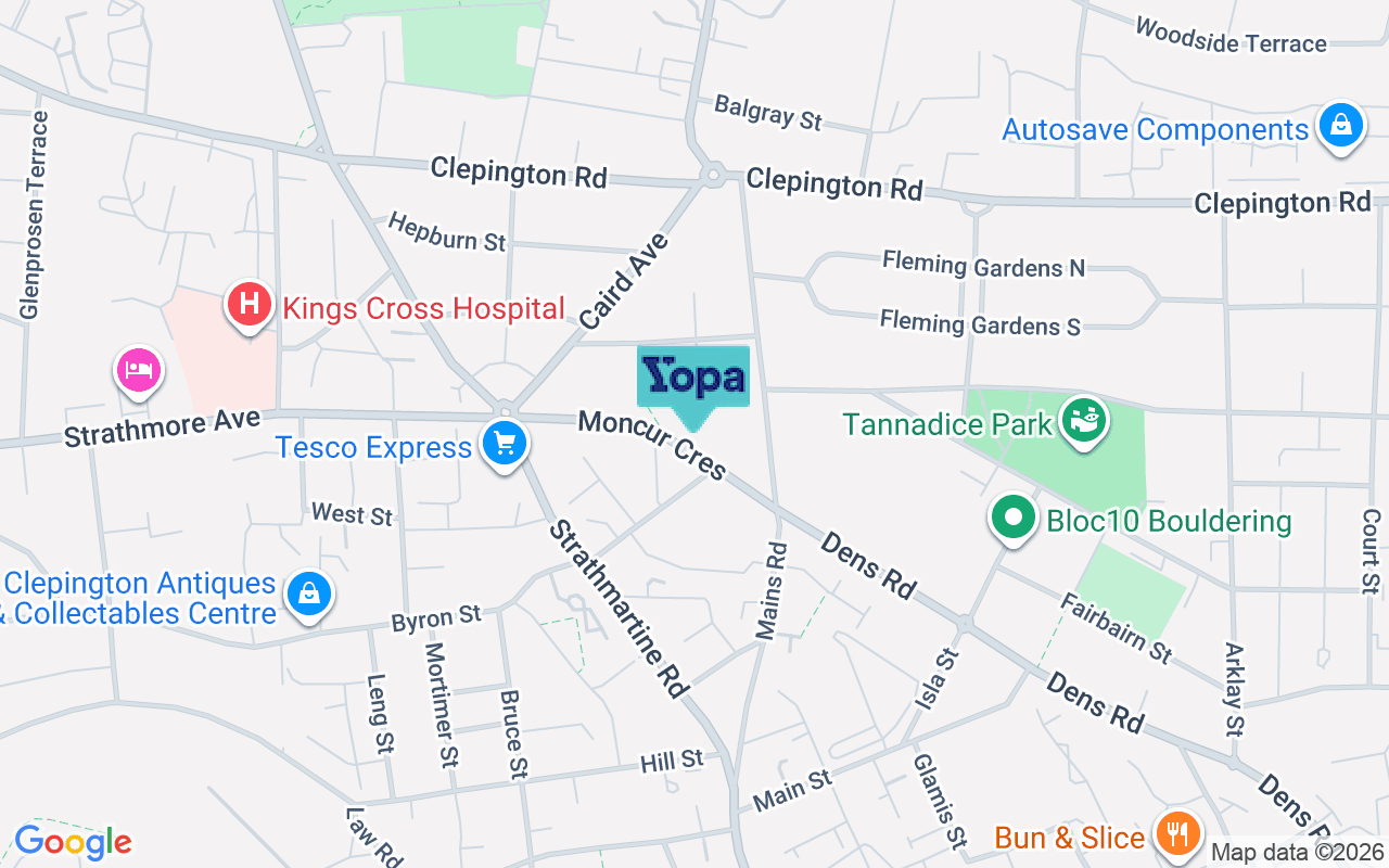 Map showing the location of DD3 8AB
