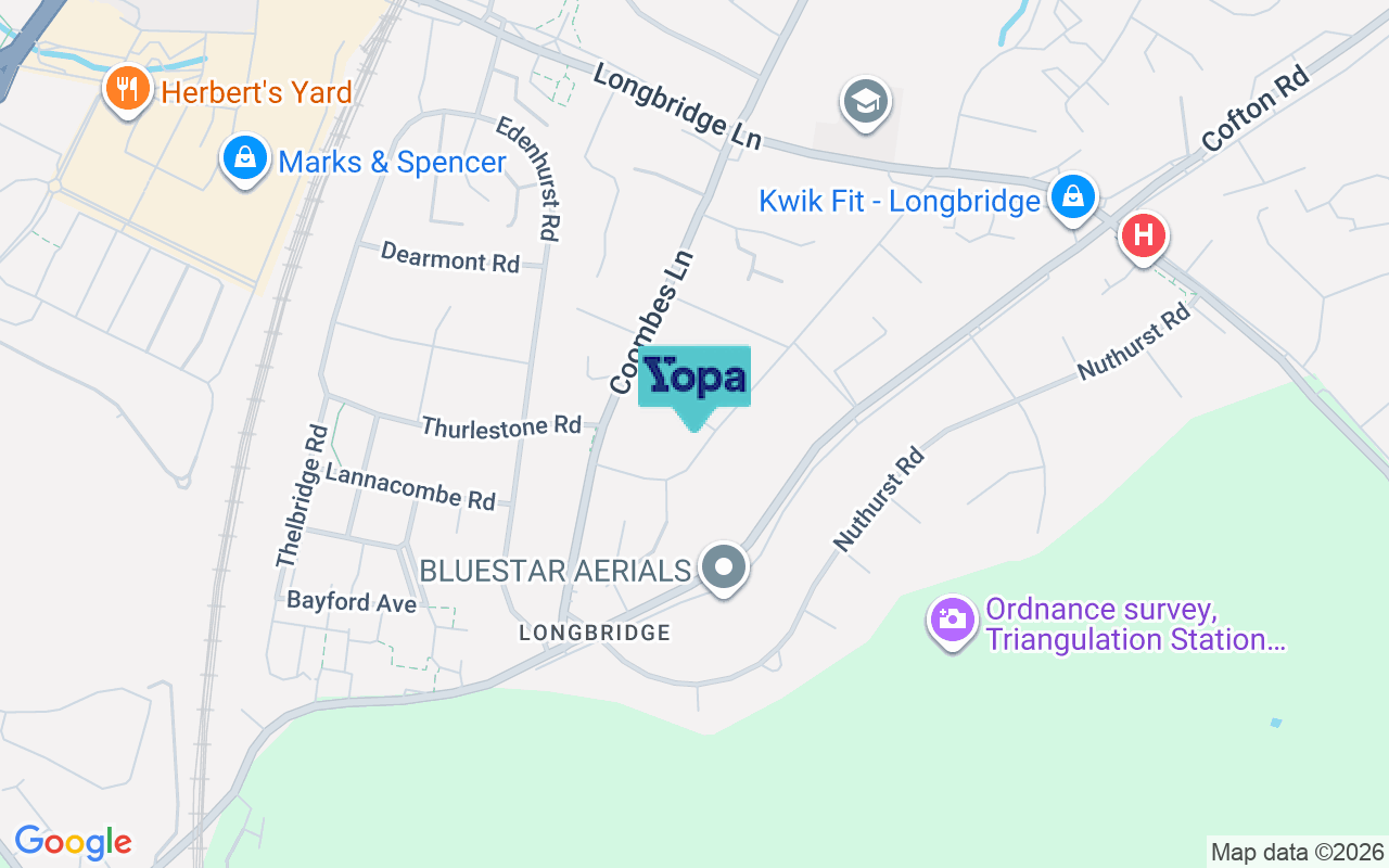 Map showing the location of B31 4RU