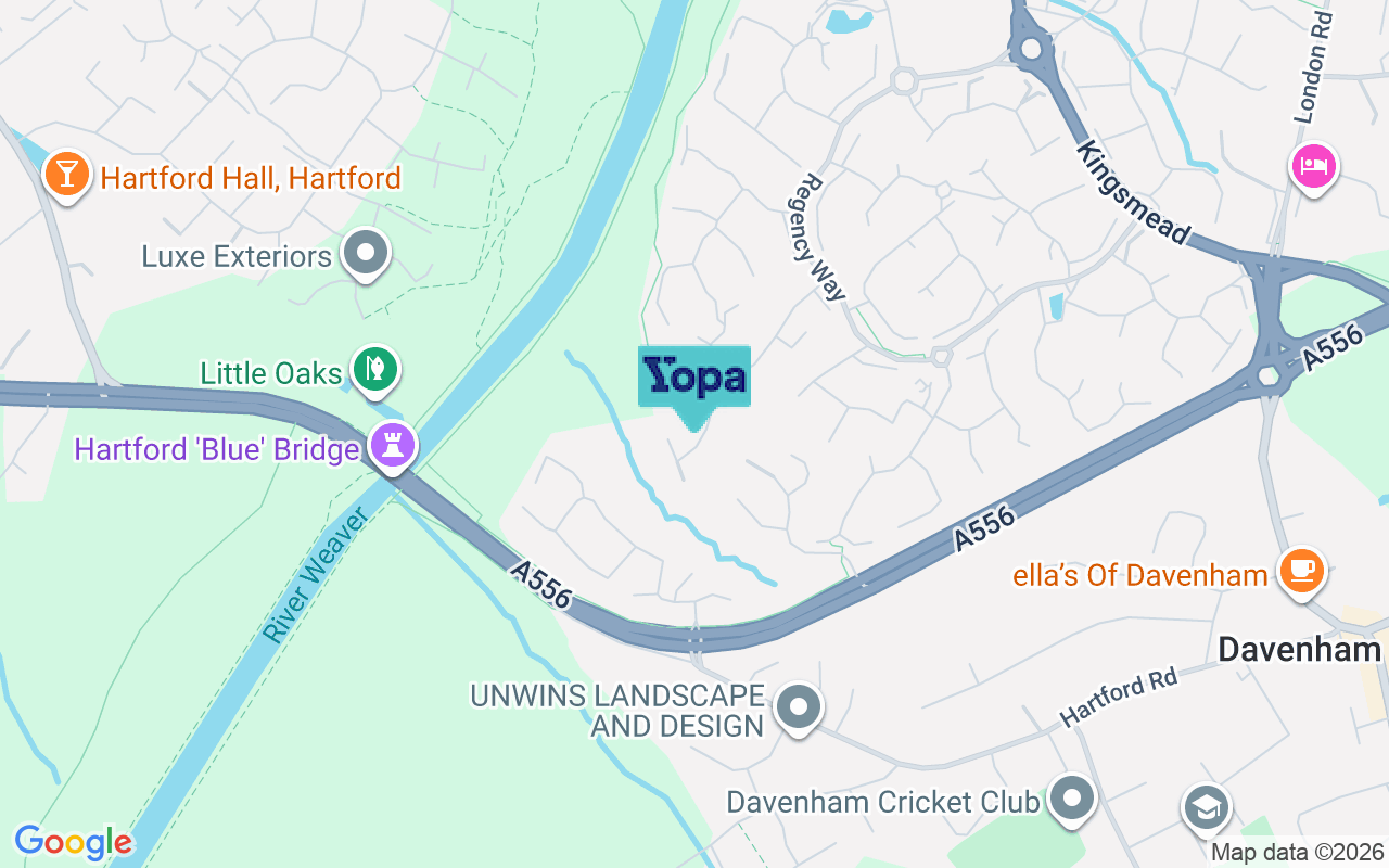 Map showing the location of CW9 8UF