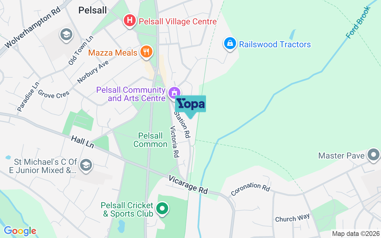 Map showing the location of WS3 4DJ