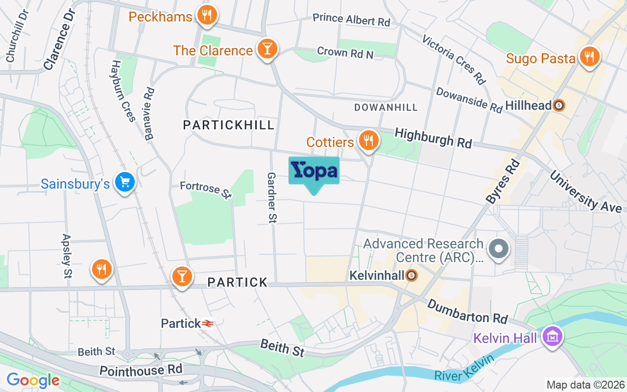 Map showing the location of G11 5EB