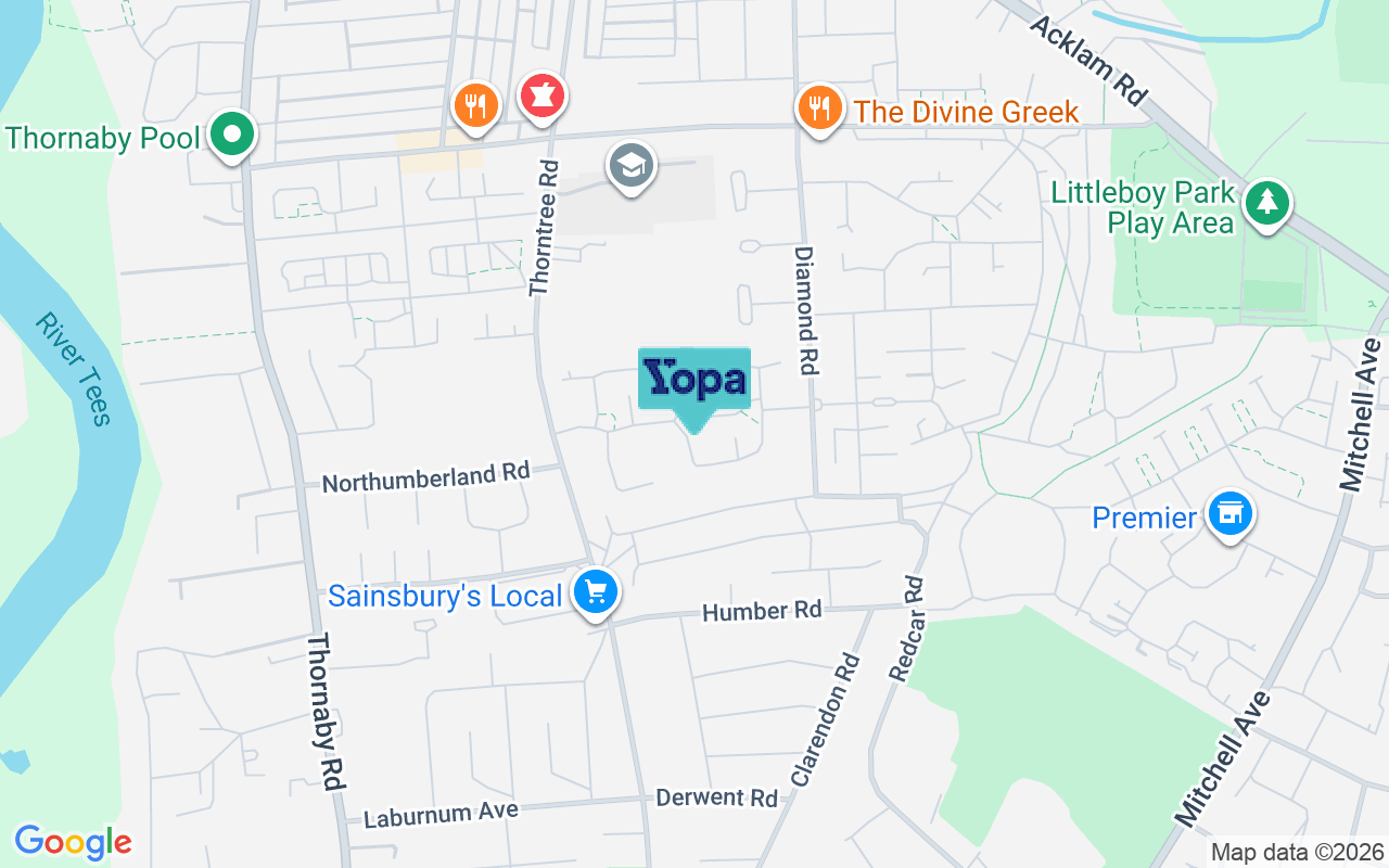 Map showing the location of TS17 8GS