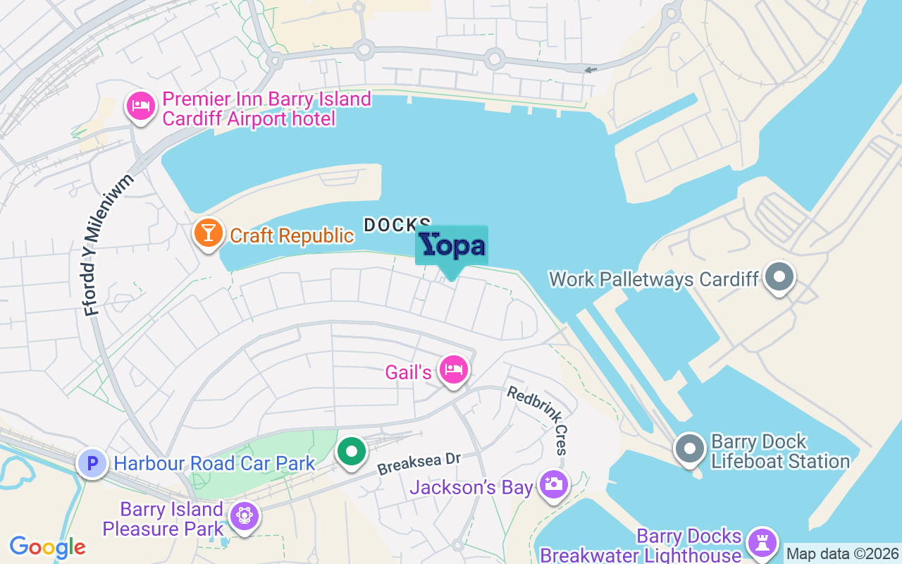 Map showing the location of CF62 5DU