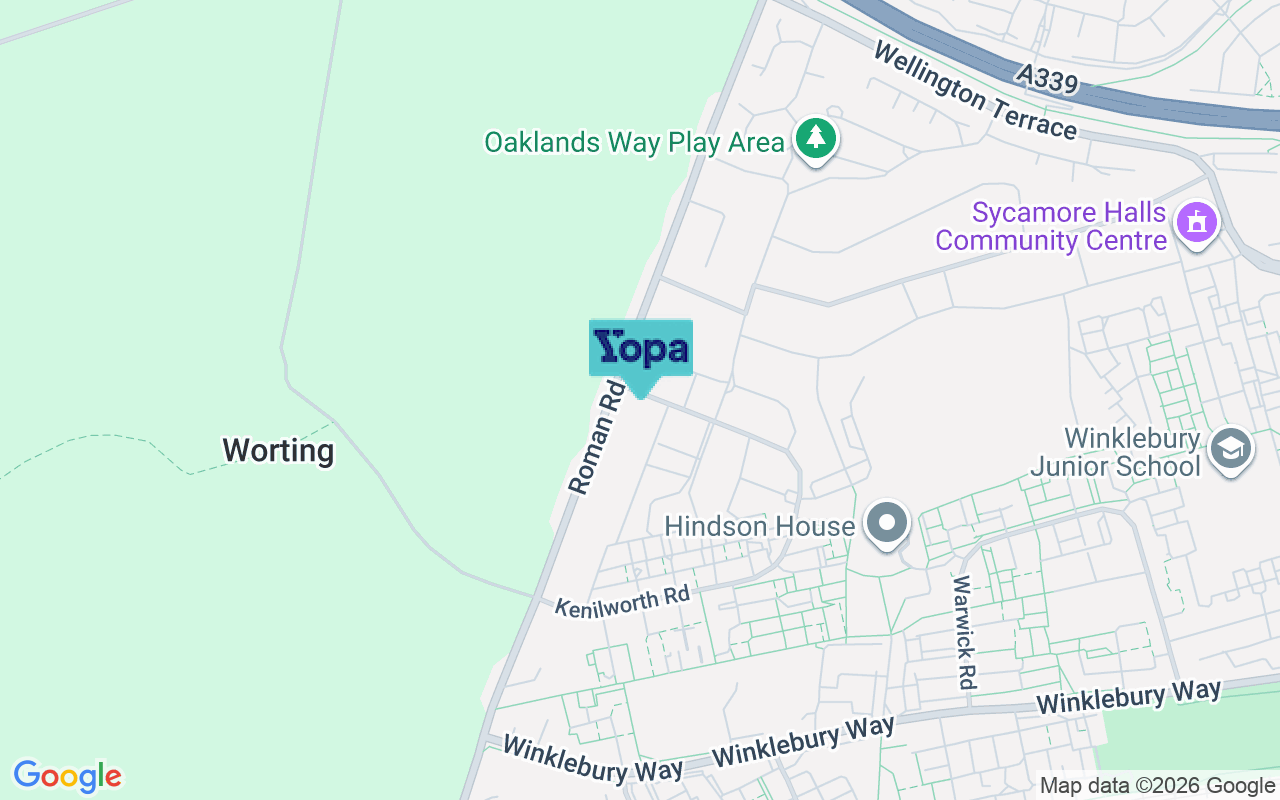 Map showing the location of RG23 8HE