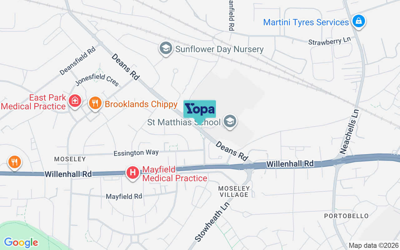 Map showing the location of WV1 2BH