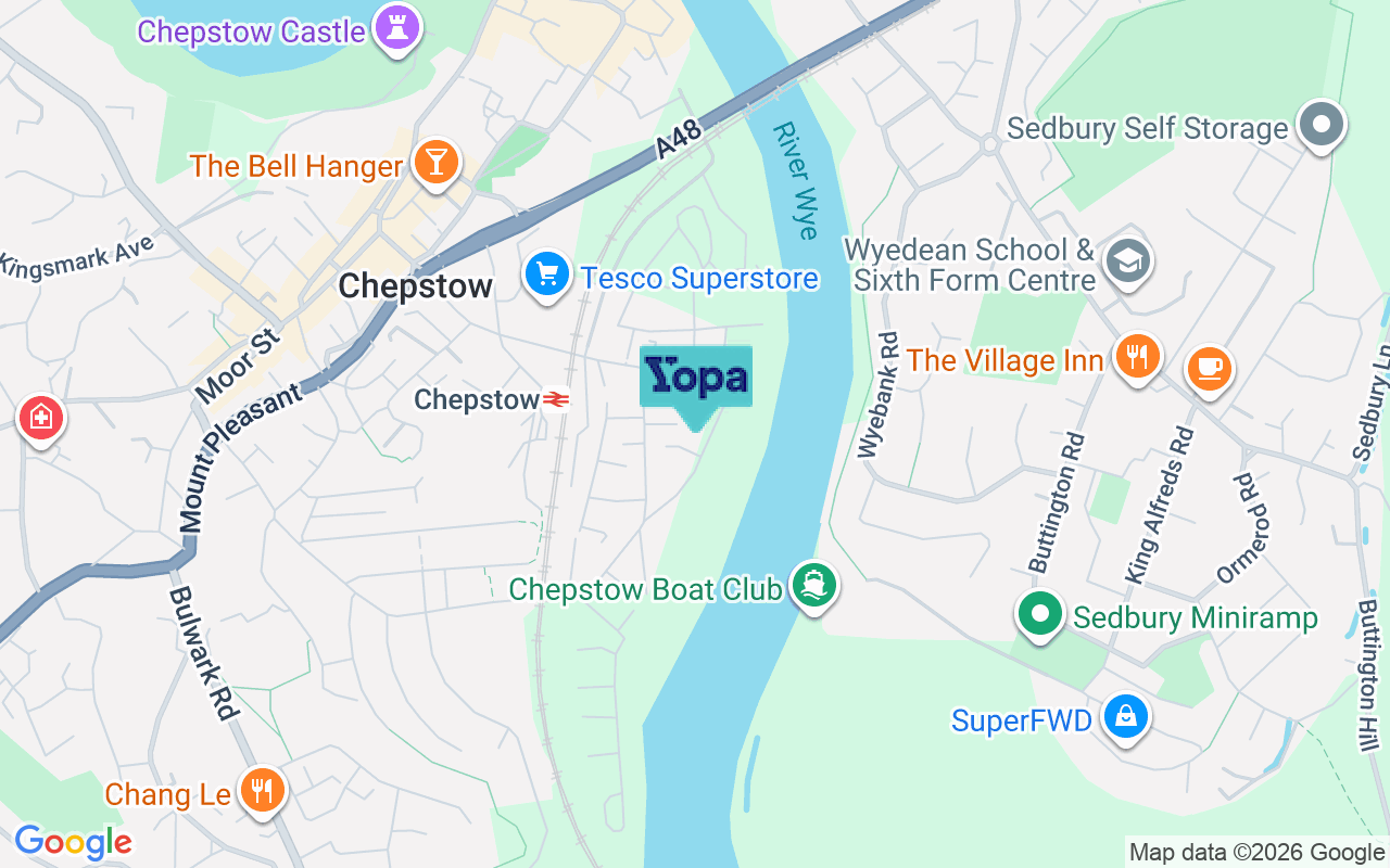 Map showing the location of NP16 5WH