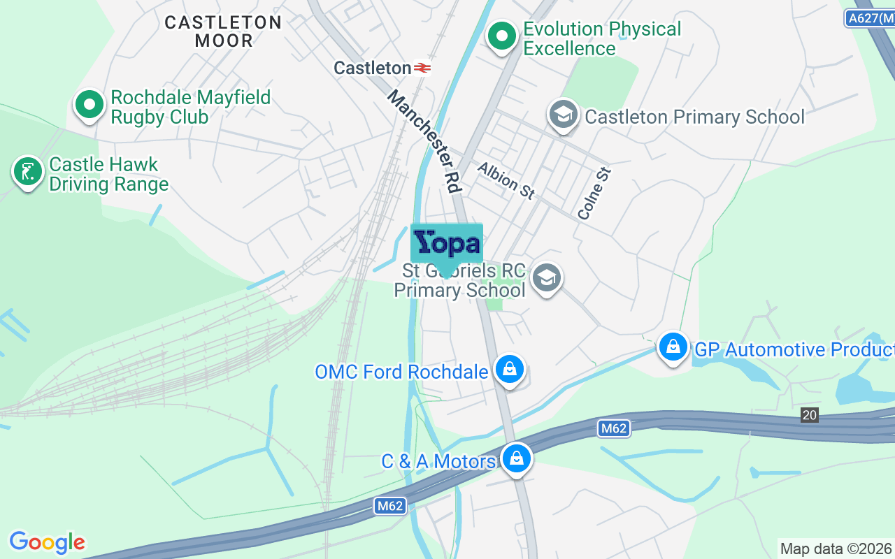 Map showing the location of OL11 2SW