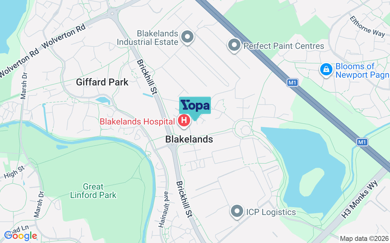 Map showing the location of MK14 5HR
