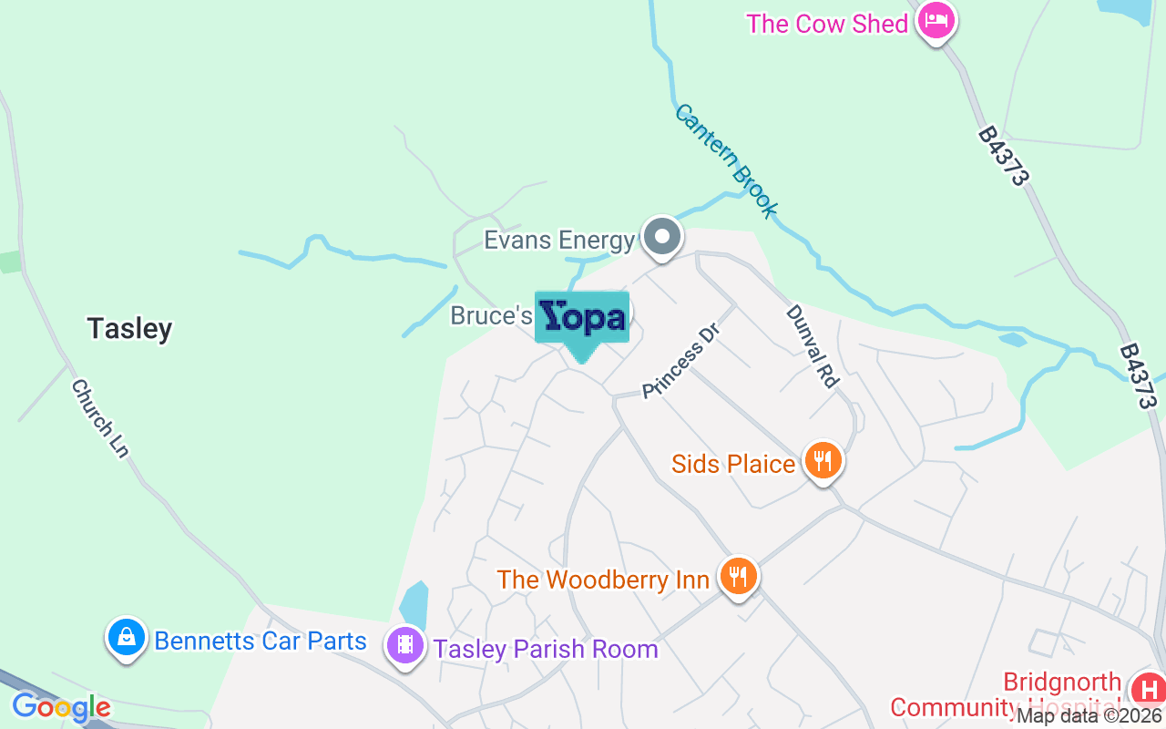 Map showing the location of WV16 4RA