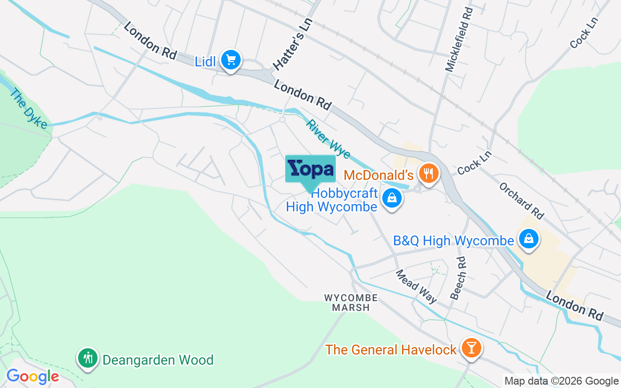 Map showing the location of HP11 1GW