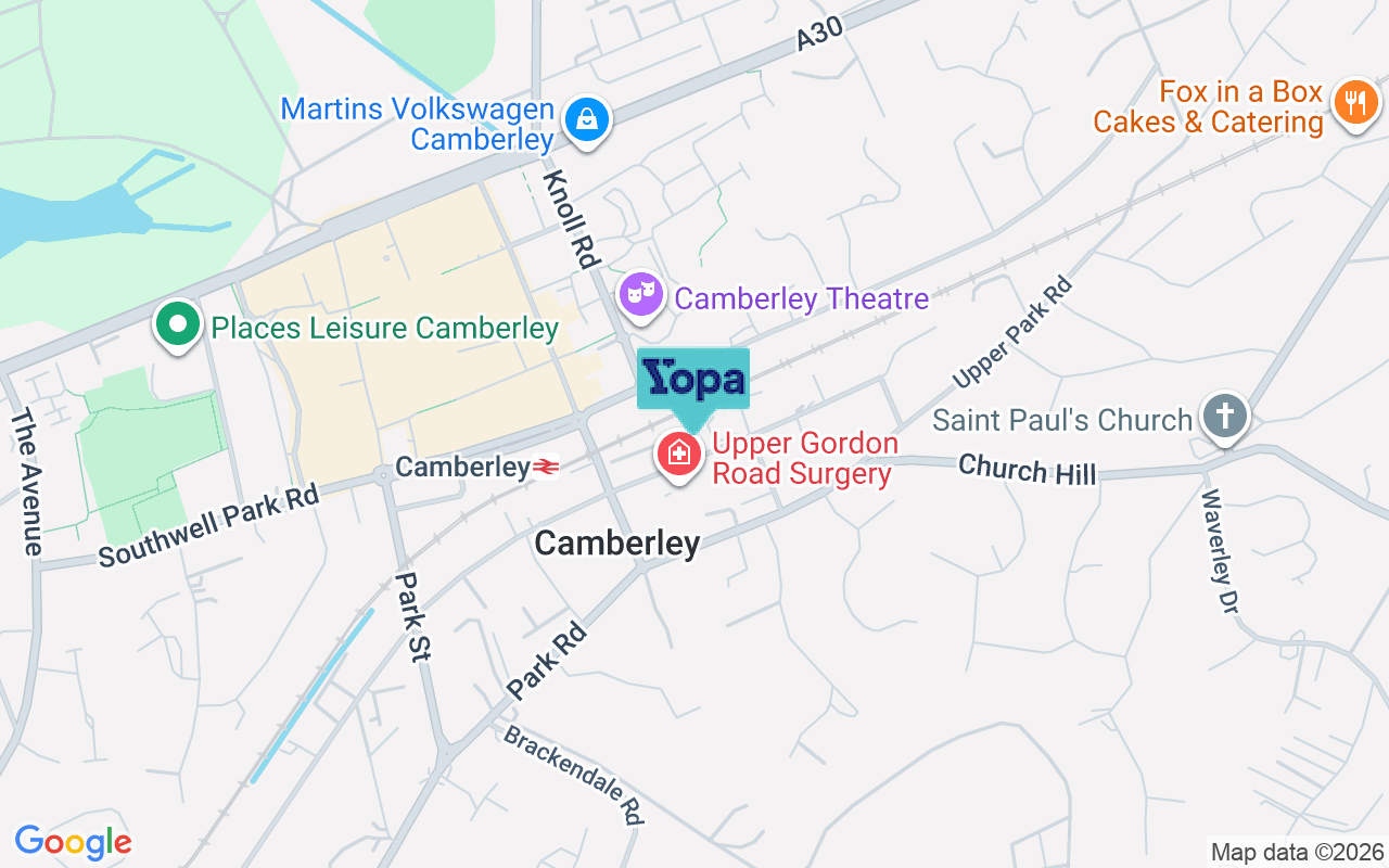 Map showing the location of GU15 2HE