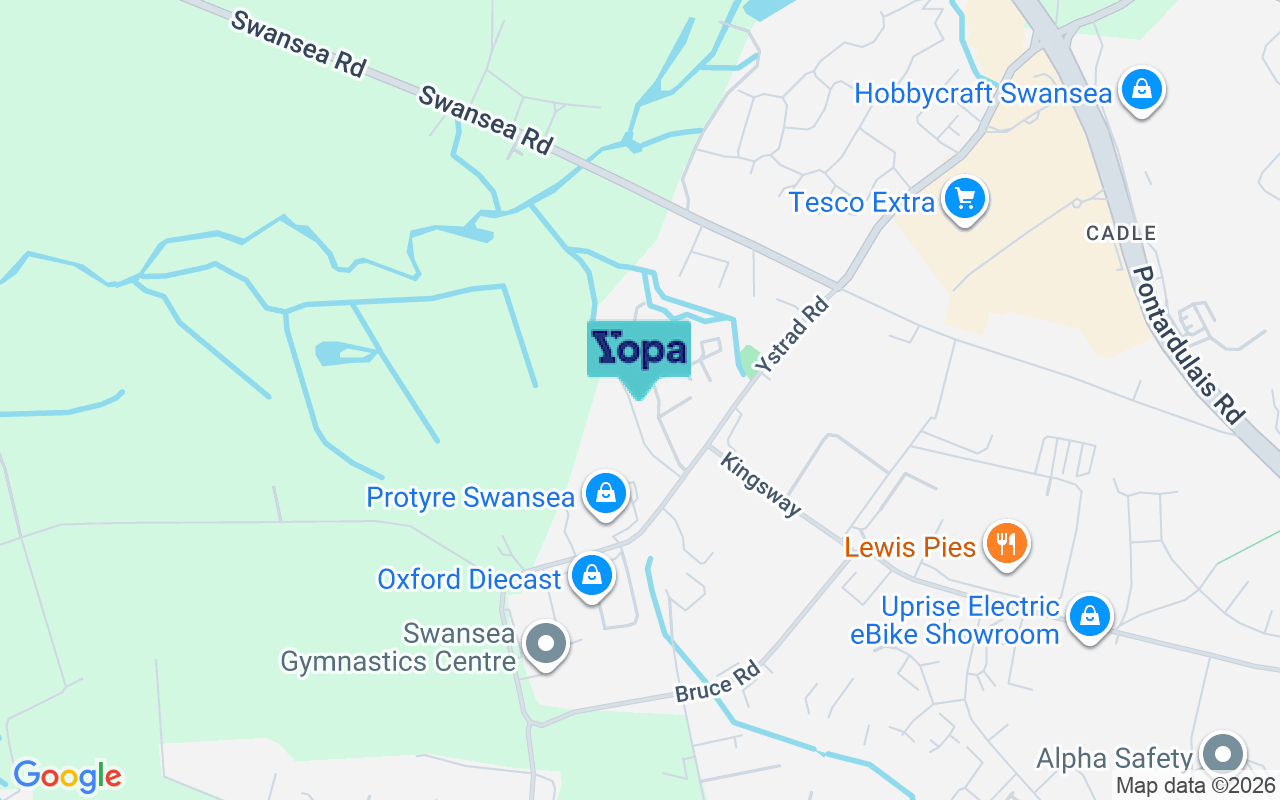 Map showing the location of SA5 4DA