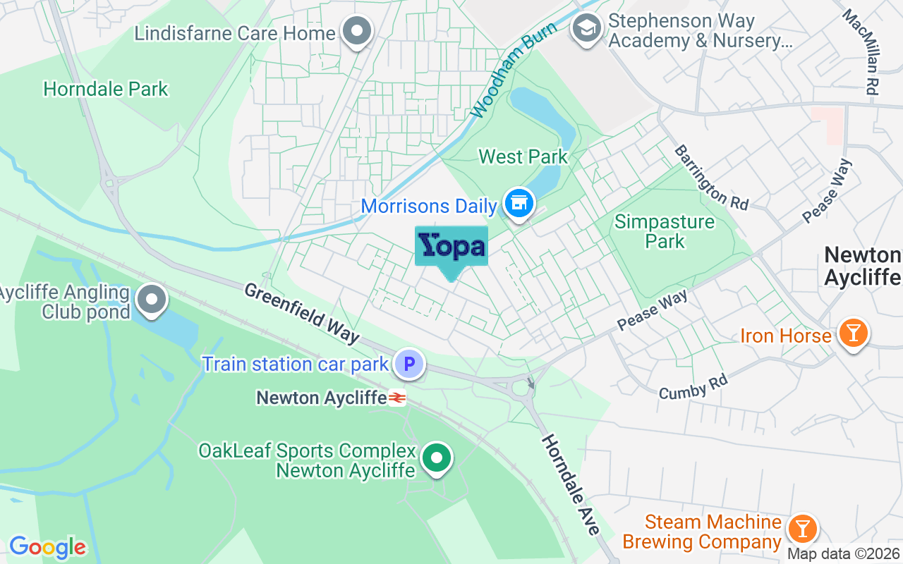 Map showing the location of DL5 7BB