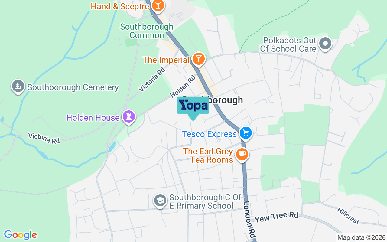 Map showing the location of TN4 0QL