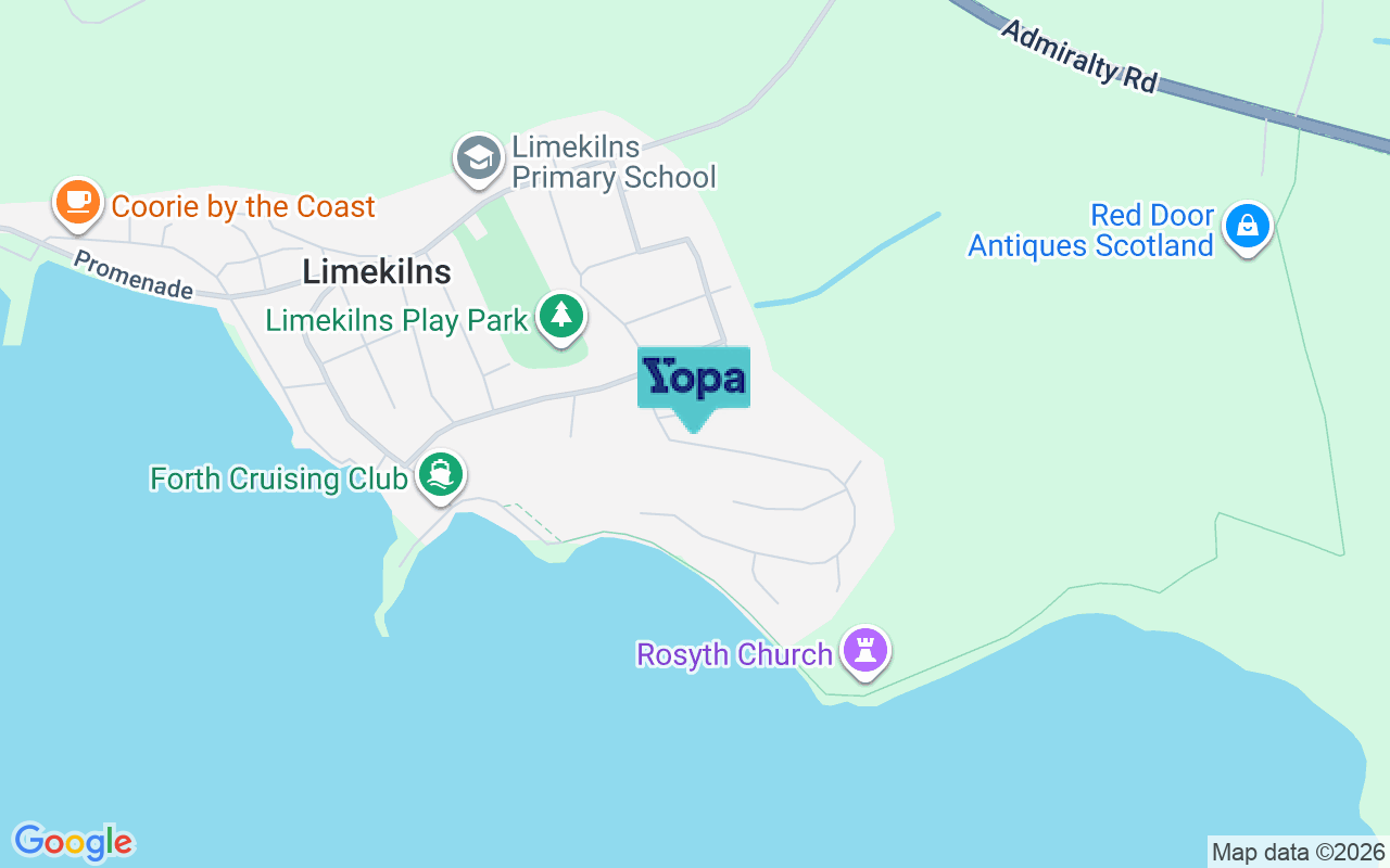 Map showing the location of KY11 3JN