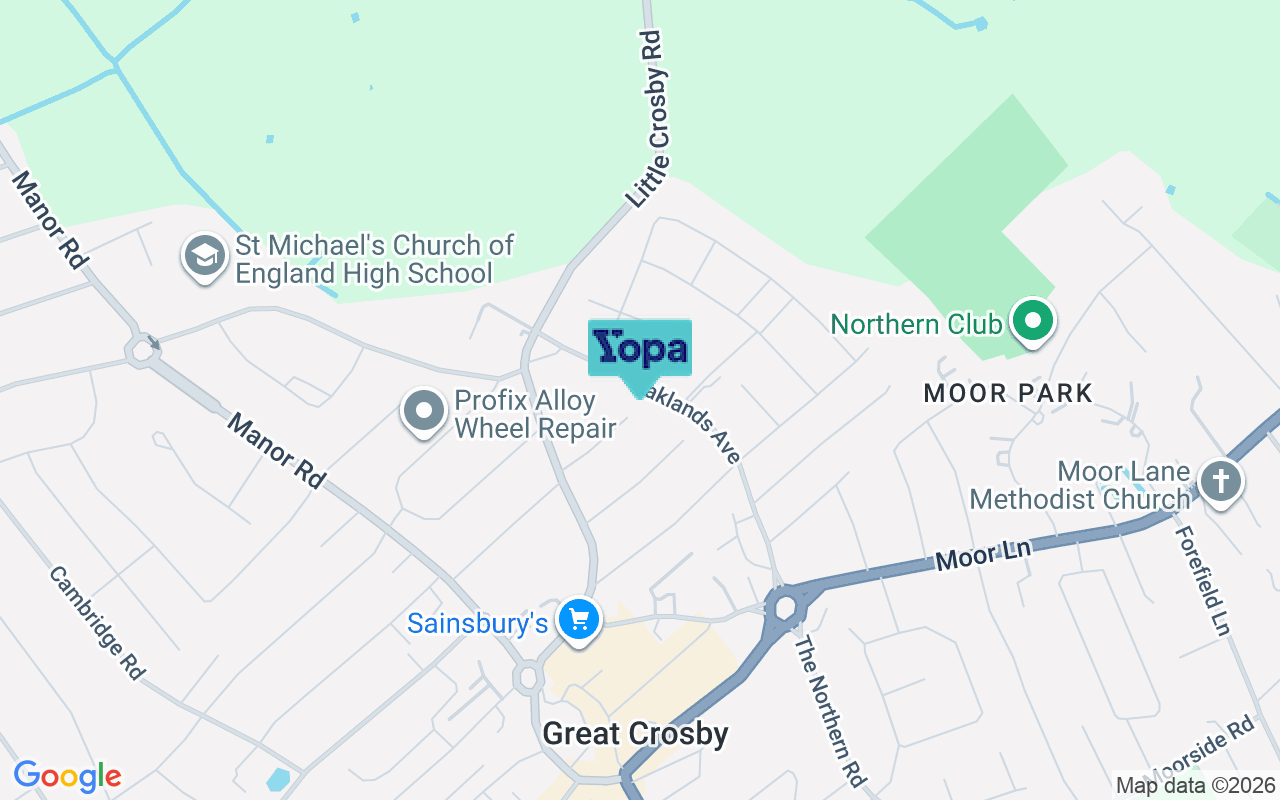 Map showing the location of L23 2TN