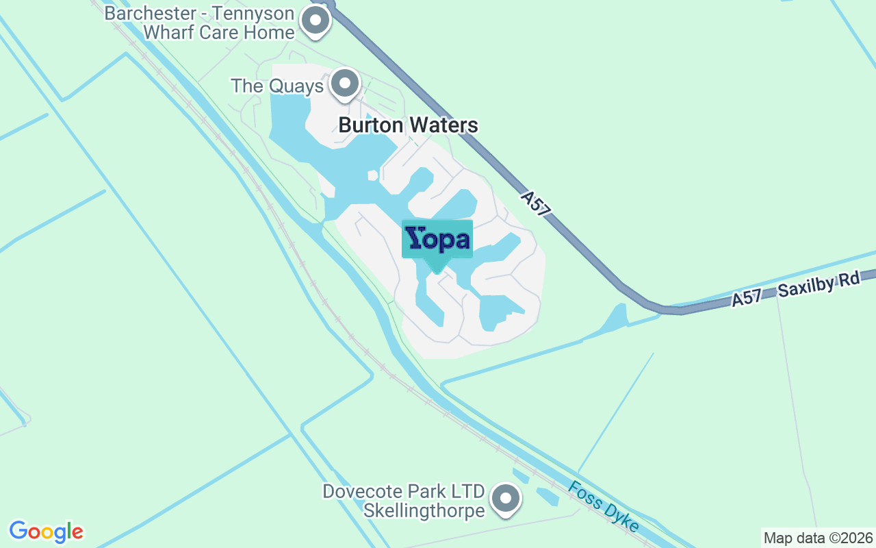 Map showing the location of LN1 2LW