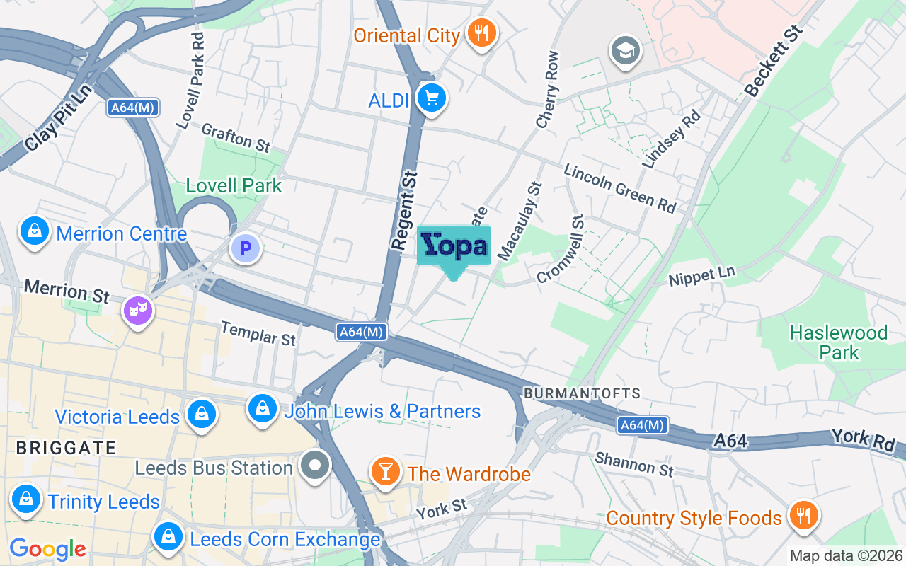 Map showing the location of LS9 7EA