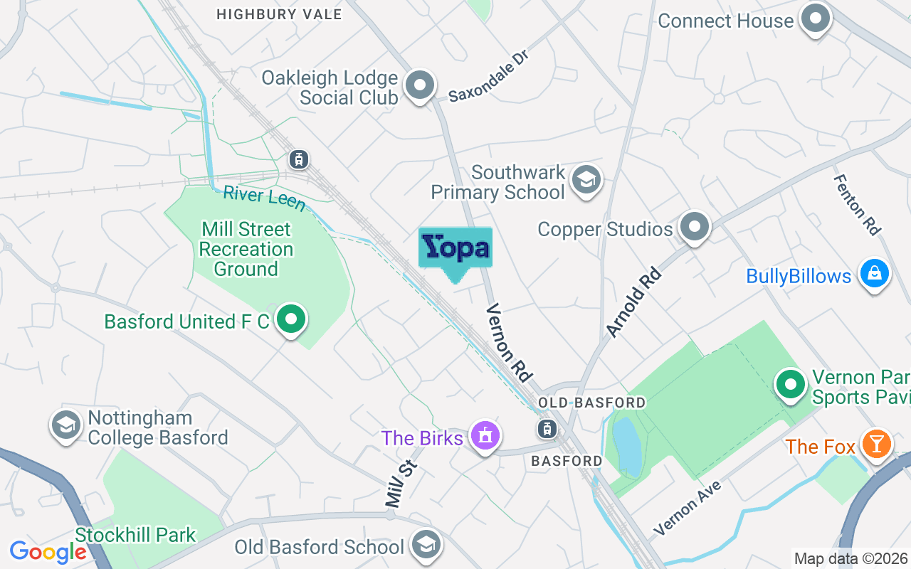 Map showing the location of NG6 0AY