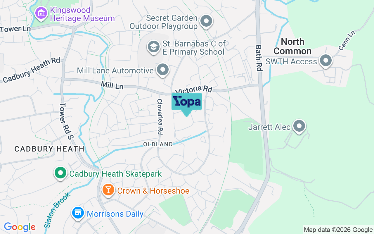 Map showing the location of BS30 8YB