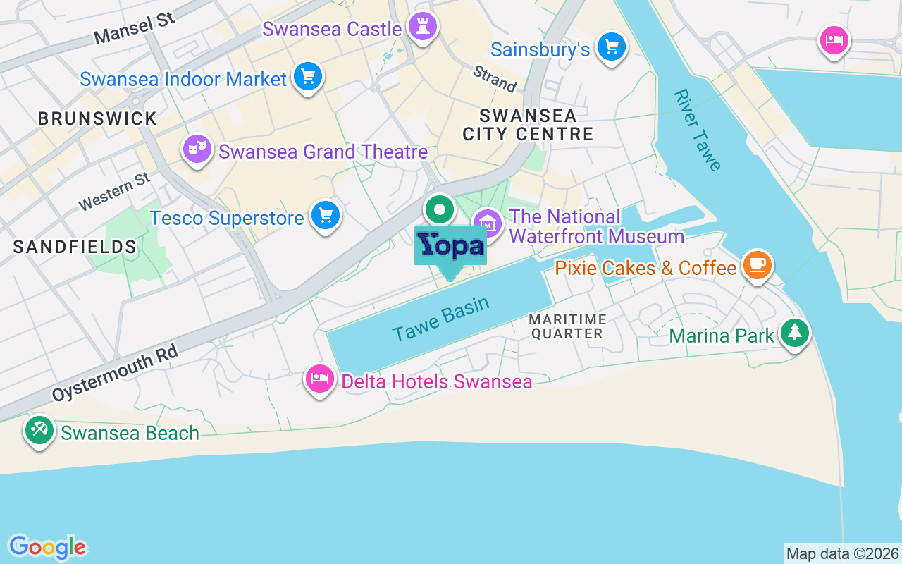 Map showing the location of SA1 3XA