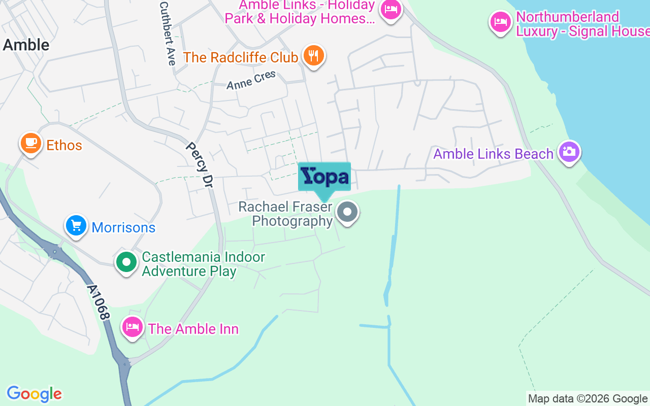Map showing the location of NE65 0ZE