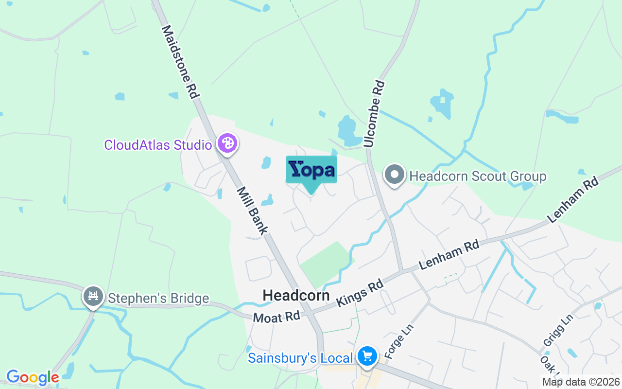 Map showing the location of TN27 9FX