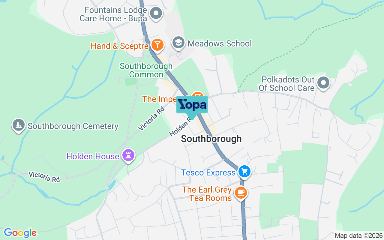 Map showing the location of TN4 0QD