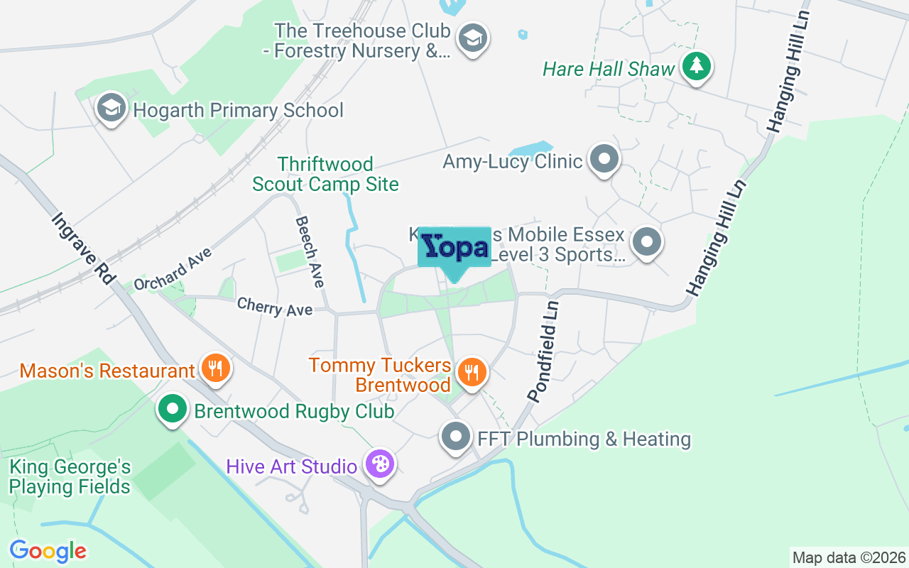 Map showing the location of CM13 2EX
