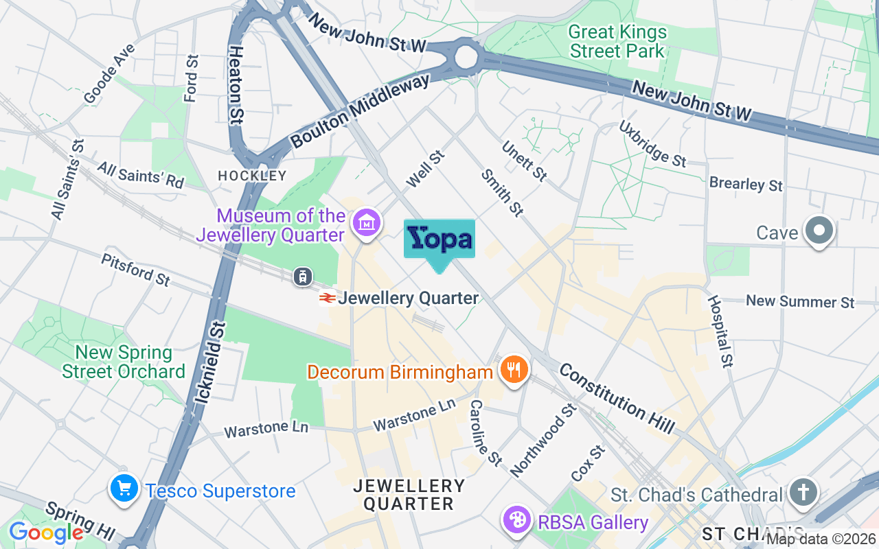 Map showing the location of B18 6BF