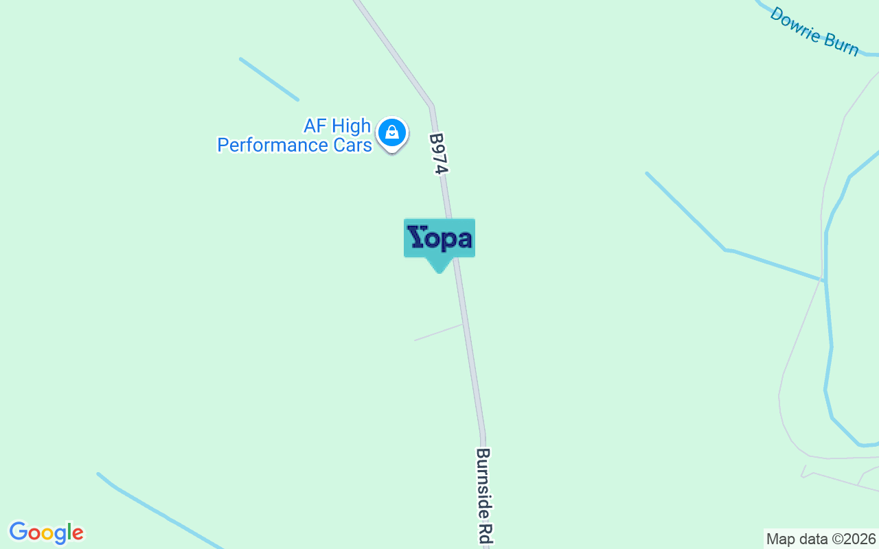 Map showing the location of AB30 1PT