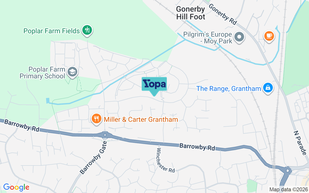 Map showing the location of NG31 8SY