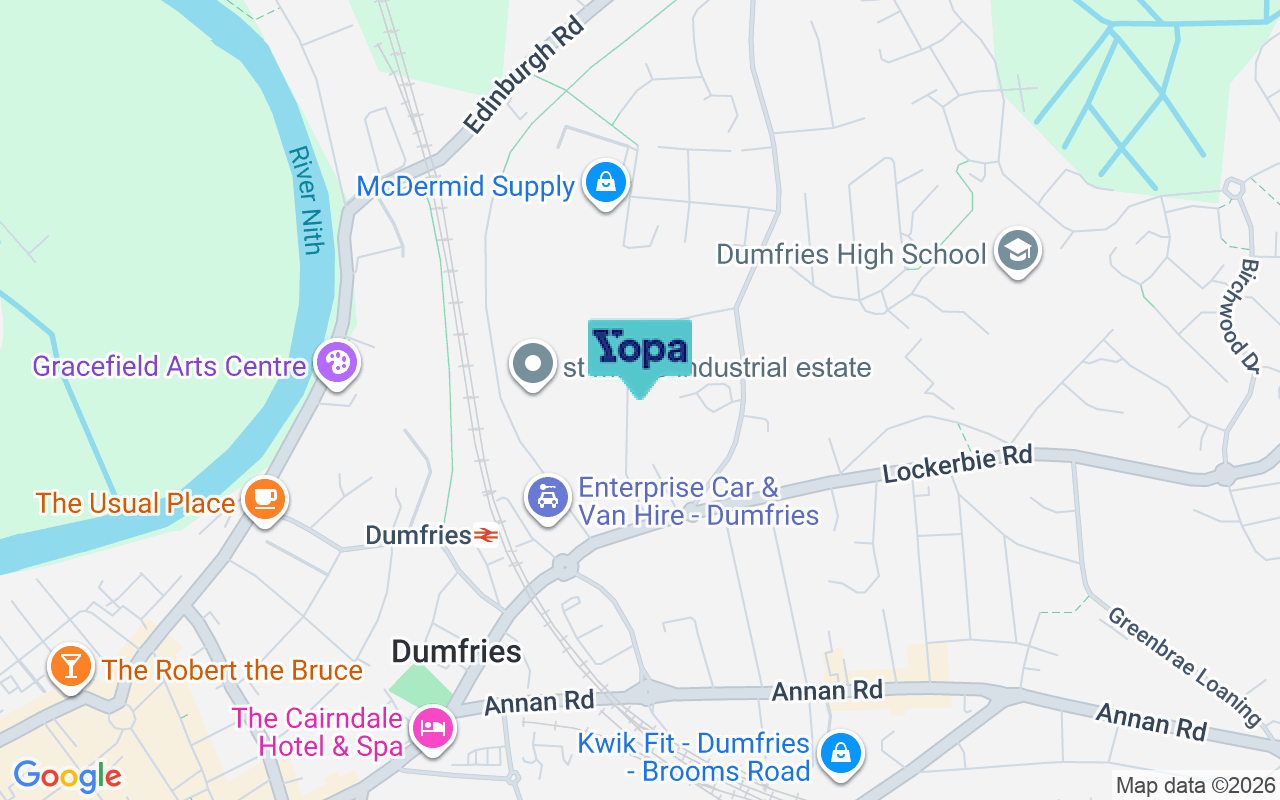 Map showing the location of DG1 1NF