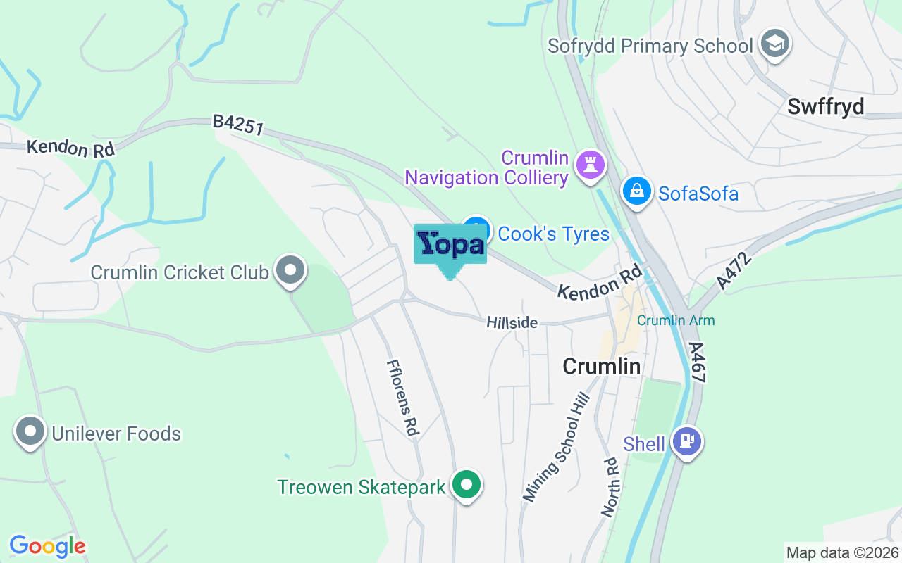 Map showing the location of NP11 3QF