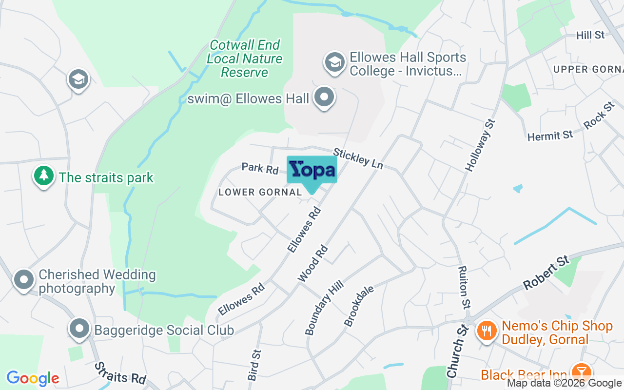 Map showing the location of DY3 2LH
