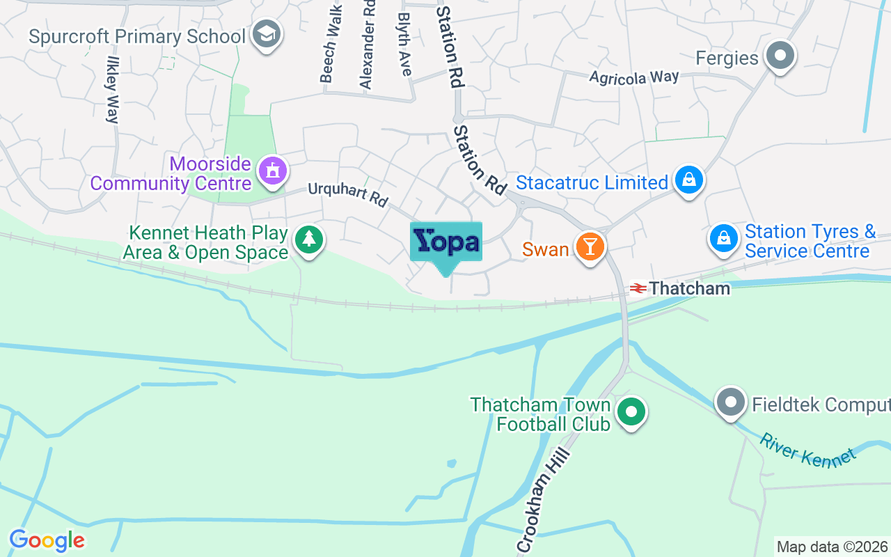 Map showing the location of RG19 4RN
