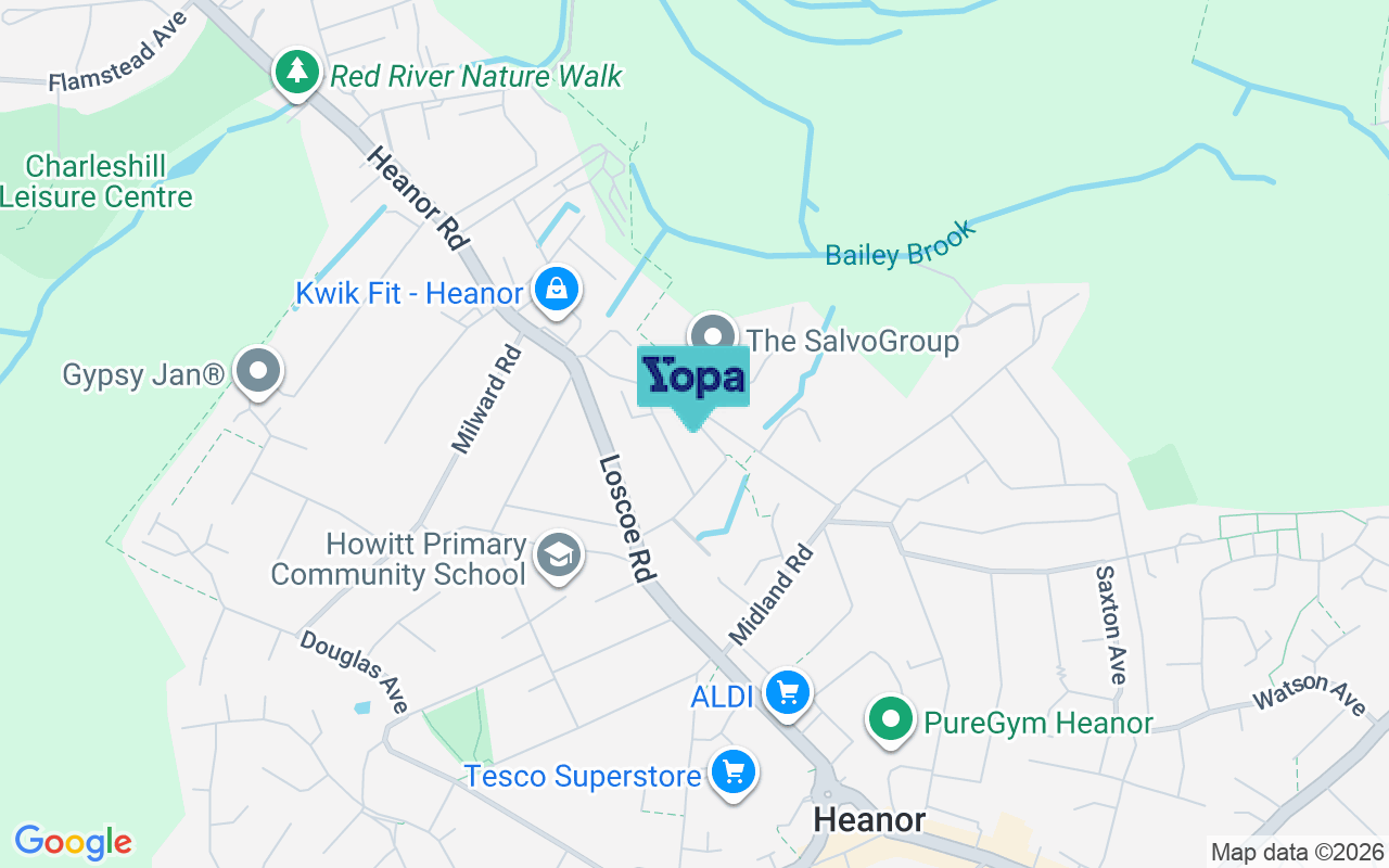 Map showing the location of DE75 7WN