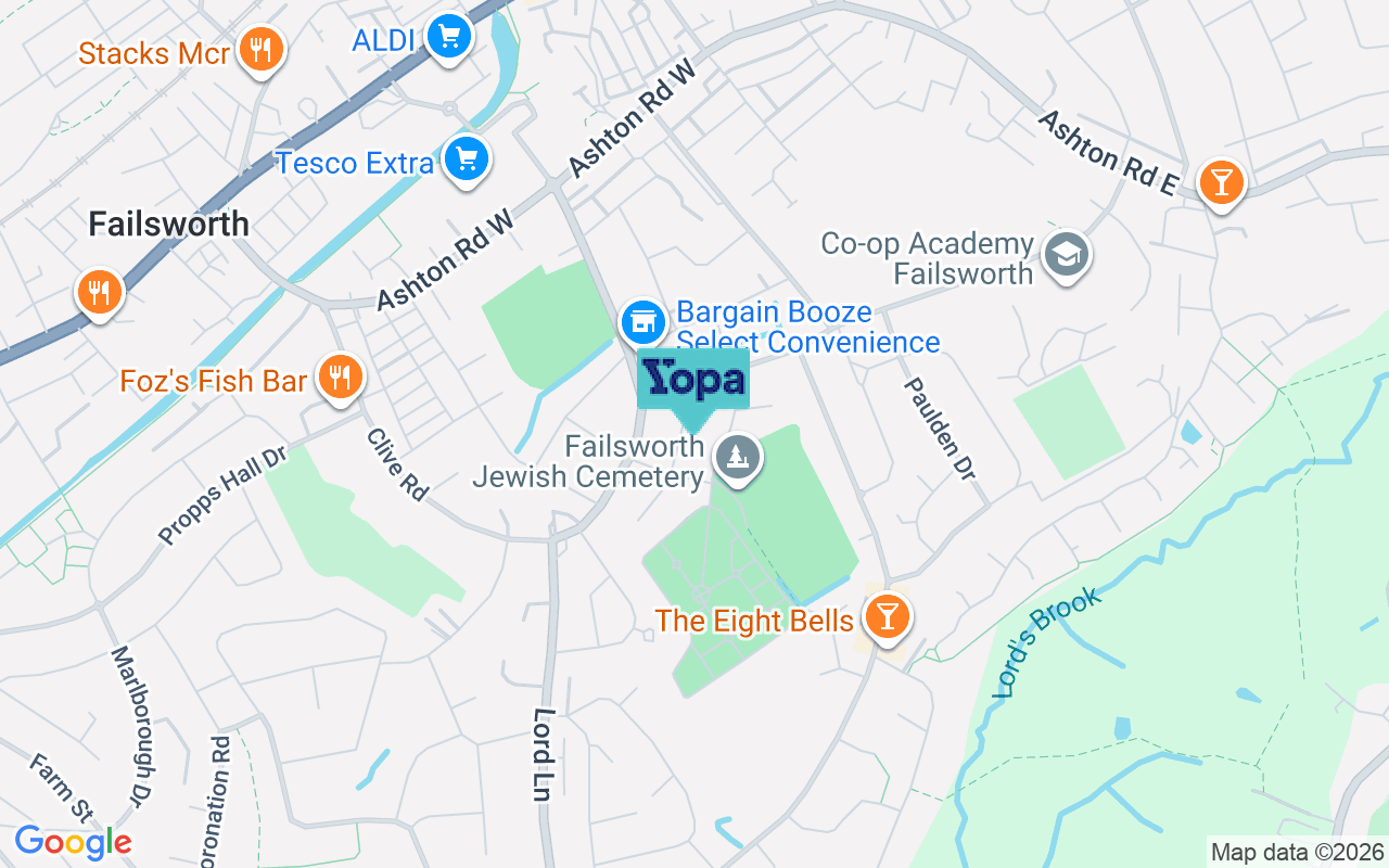 Map showing the location of M35 0RT