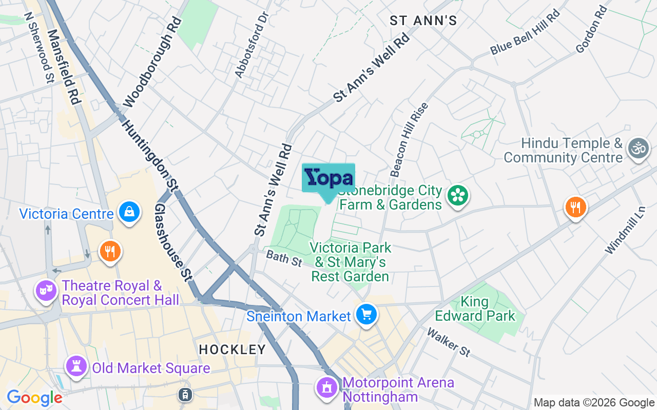 Map showing the location of NG3 1GX