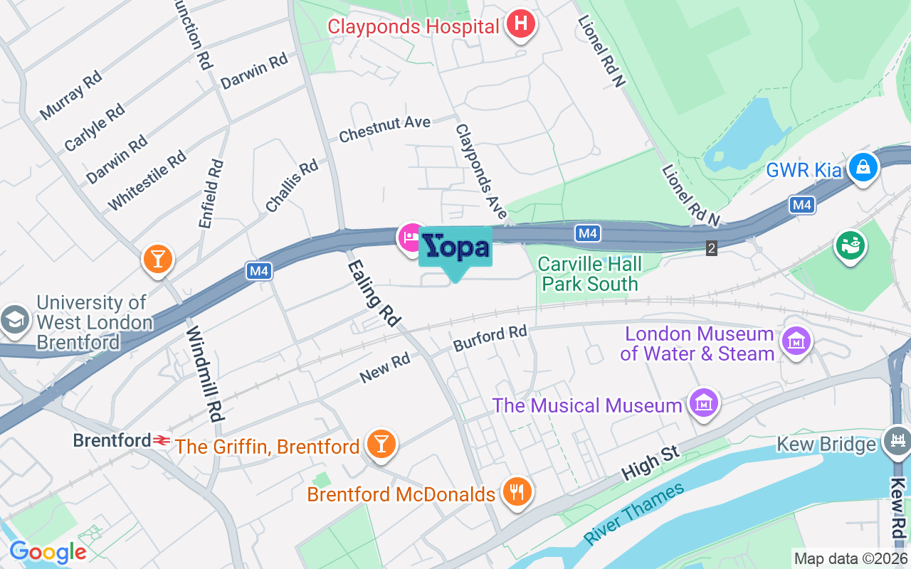 Map showing the location of TW8 0GQ
