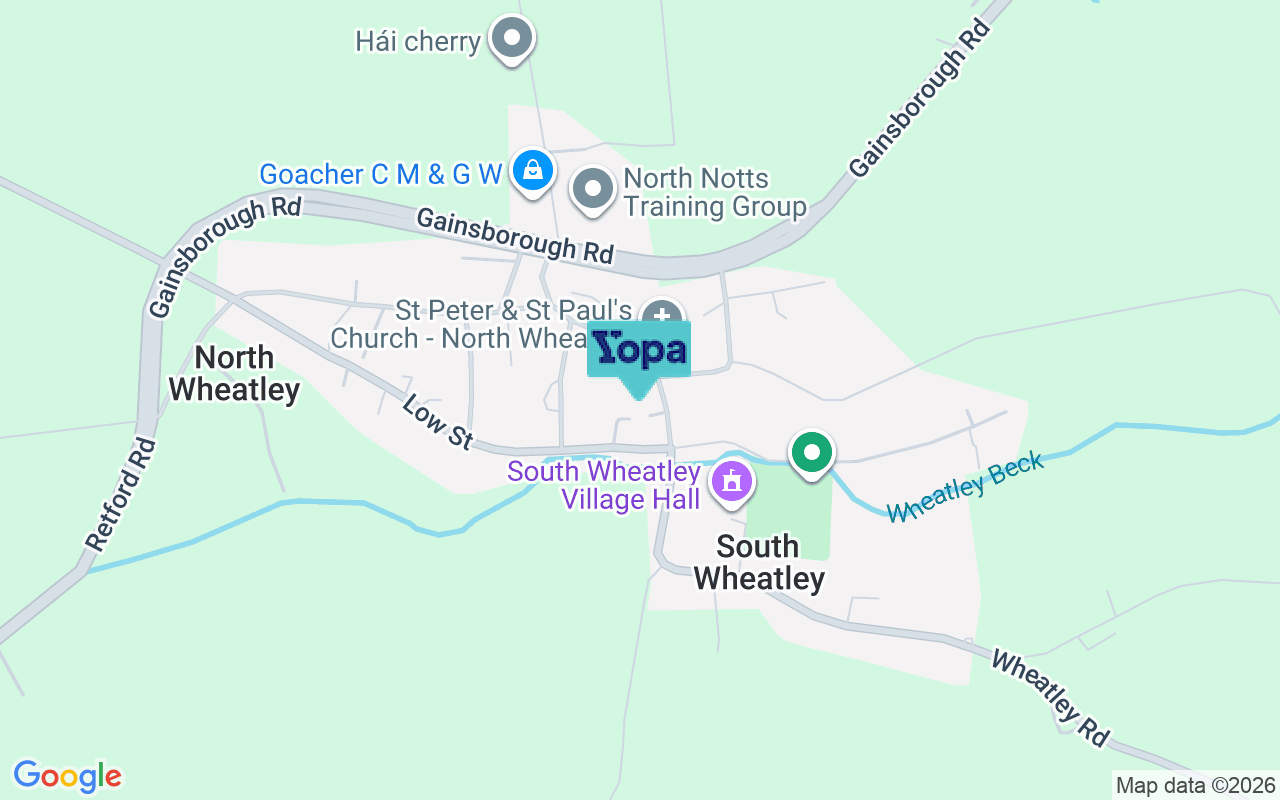 Map showing the location of DN22 9DG