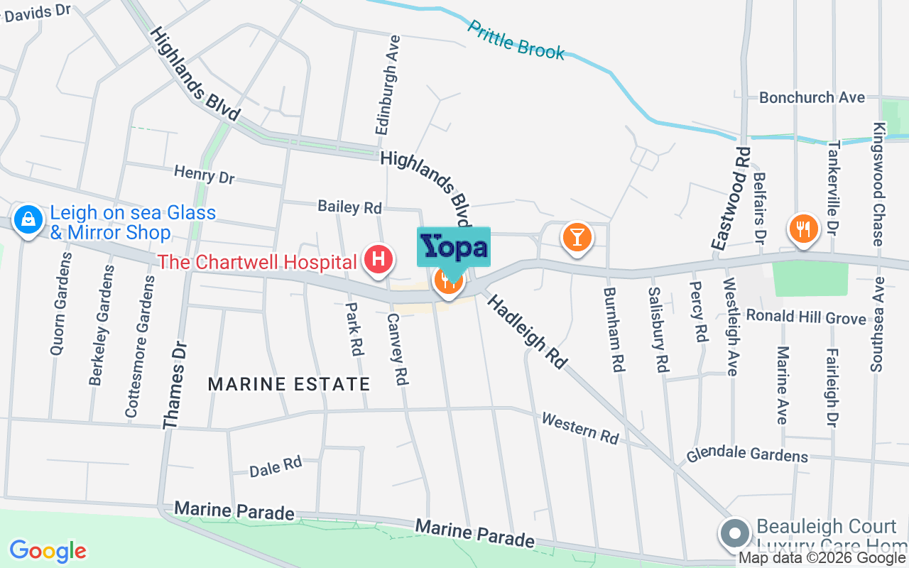 Map showing the location of SS9 2SG