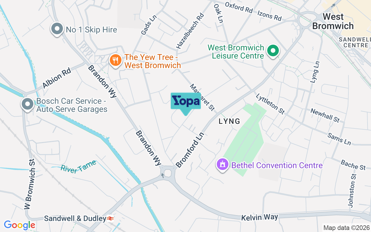 Map showing the location of B70 8LD