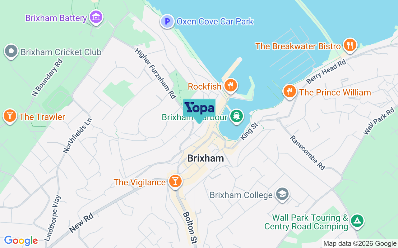 Map showing the location of TQ5 8HS